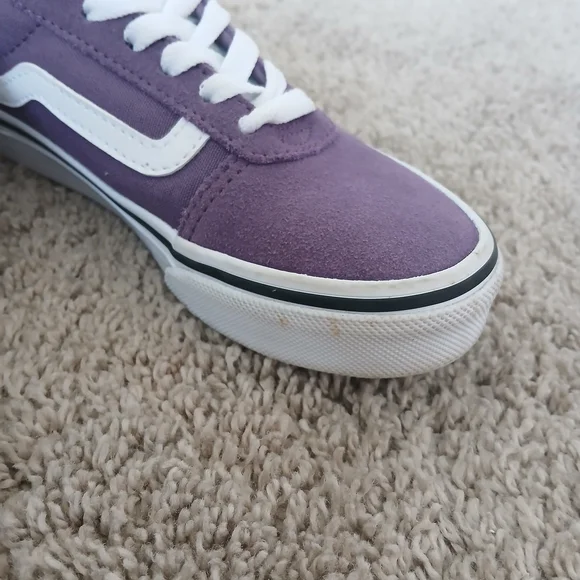 Vans Purple and White Girls Casual Shoes - Picture 9 of 11